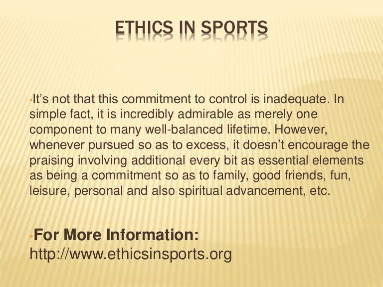 Ethics in sports