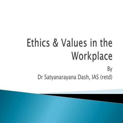 Ethics in the worplace