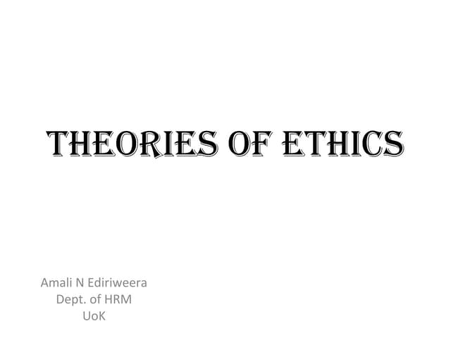 Ethics lesson 4