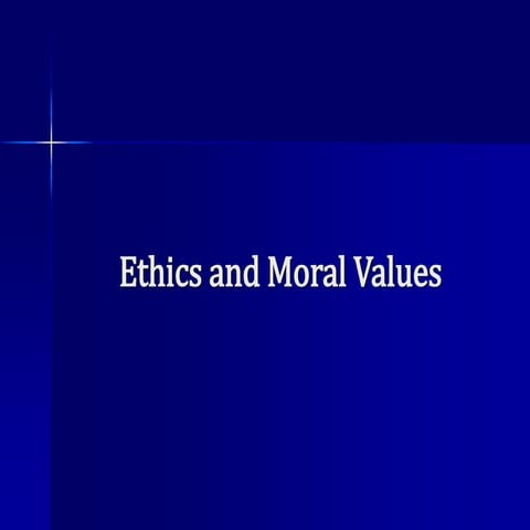 Ethics Moral Values