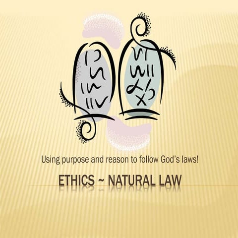 Ethics ~ natural law