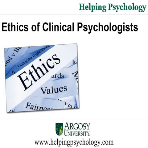 Ethics of Clinical Psychologists