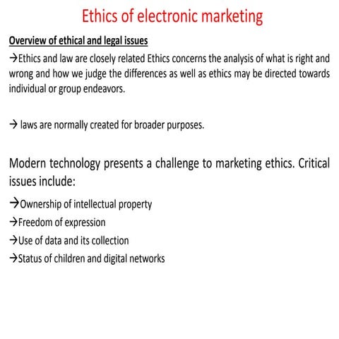 Ethics of electronic marketing