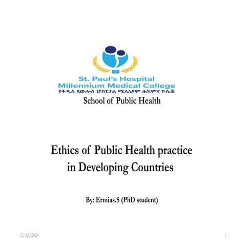 ethics of public health practice health practice in developing country