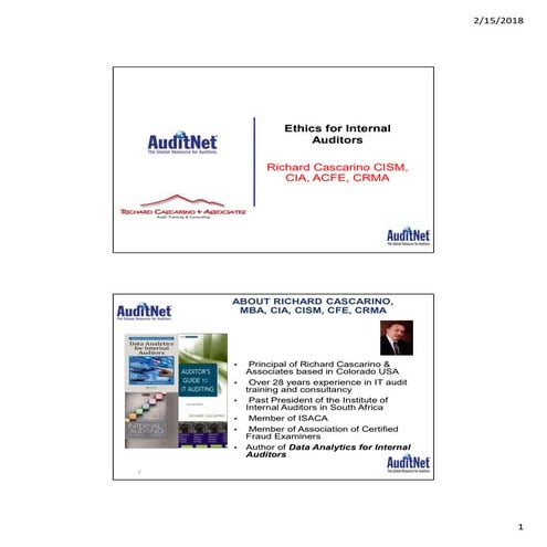 Ethics for Internal Auditors