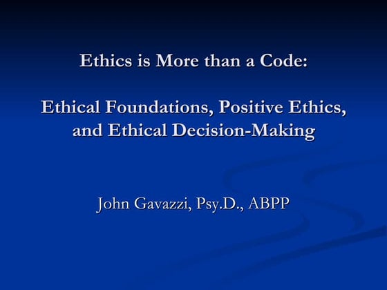 Ethical decision making (corey et al) | PDF