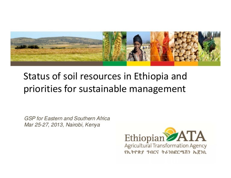 Status of soil resources in Ethiopia and priorities for sustainable m…