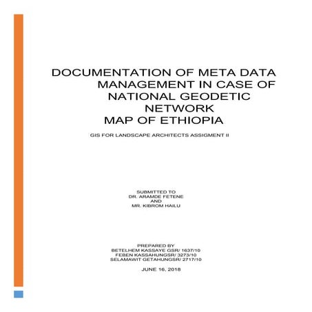 Ethiopia geodetic network 