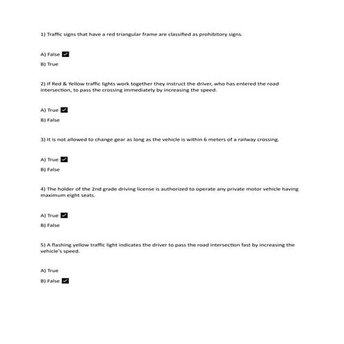 Ethiopian Driving License Exam in English