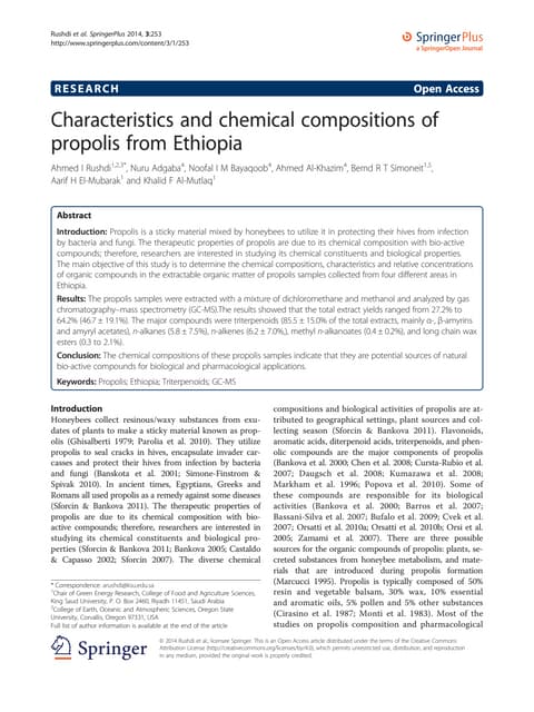Ethiopian Propolis - Characteristic...