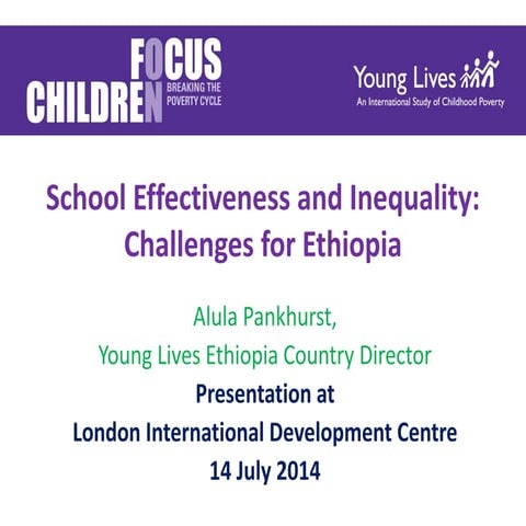 School effectiveness in ethiopia challenges and opportunities | PDF