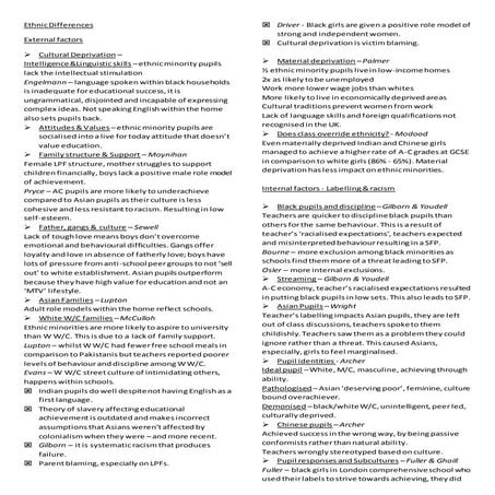 Ethnic differences in educational achievement | DOCX