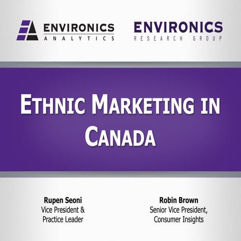 Ethnic Marketing in Canada