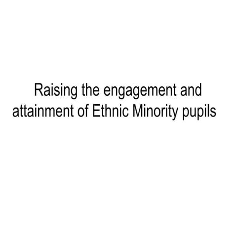Ethnic minority achievement