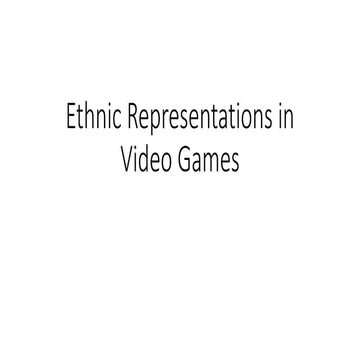 Ethnic representation video