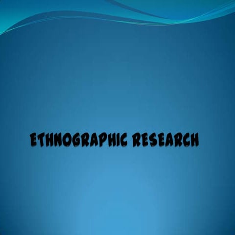 Ethnographic research (2)