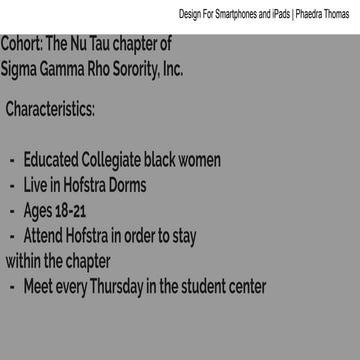 Ethnographic research for individual project