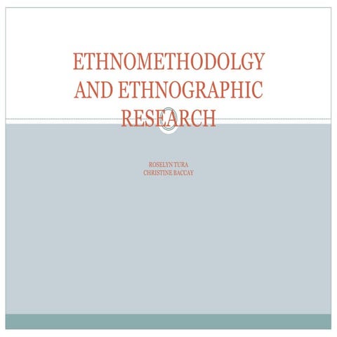 Ethnography
