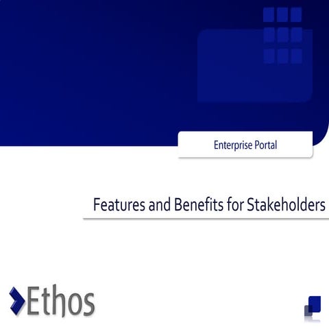 Ethos Enterprise Portal Prodoct Features Rev1