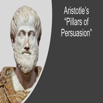 Ethos pathos logos - Aristotle persuasion pillars