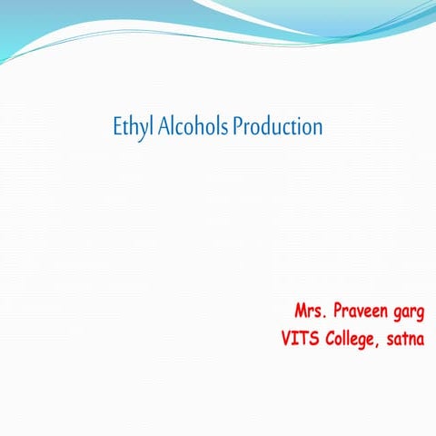 Ethyl alcohol production