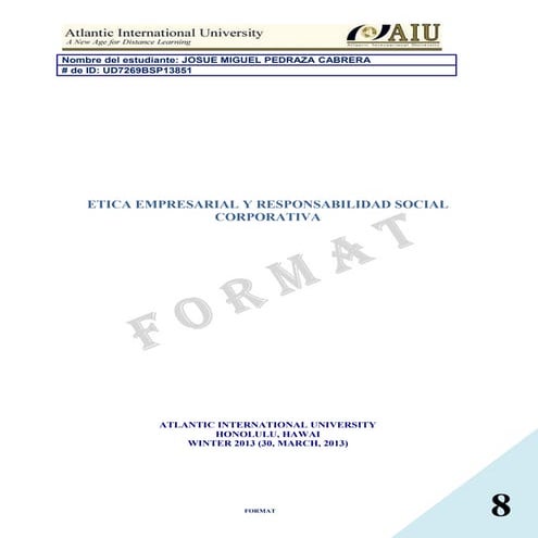 Etica empresarial y responsabilidad social