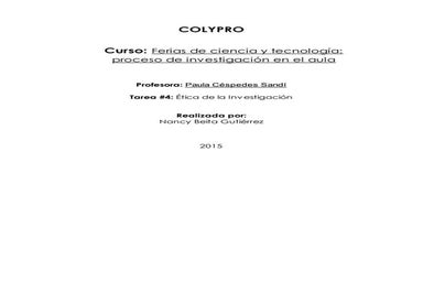 Etica en la investigación