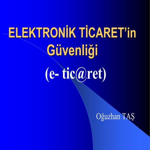 Eticaret Güvenliği