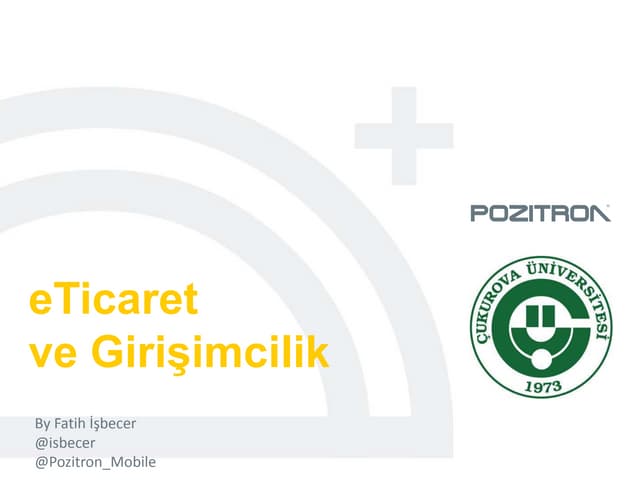 E-ticaret ve Girişimcilik