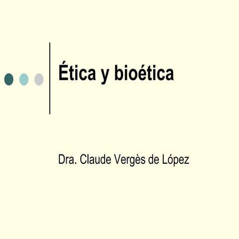 Etica y bioetica
