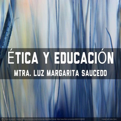 Etica y el Docente