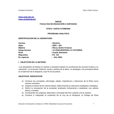 Etica y estilo forense (1)