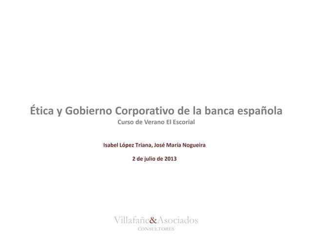 Etica y gobierno corporativo en el ...