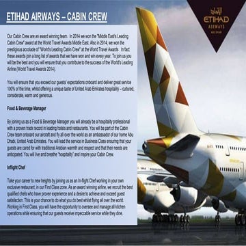 Etihad airways cabin crew roles august 2015 | PPTX