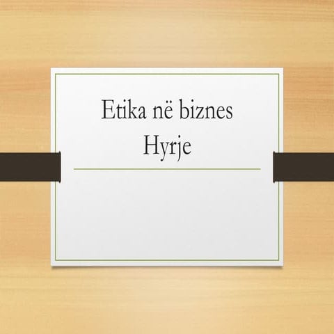 Etika e biznesit punim