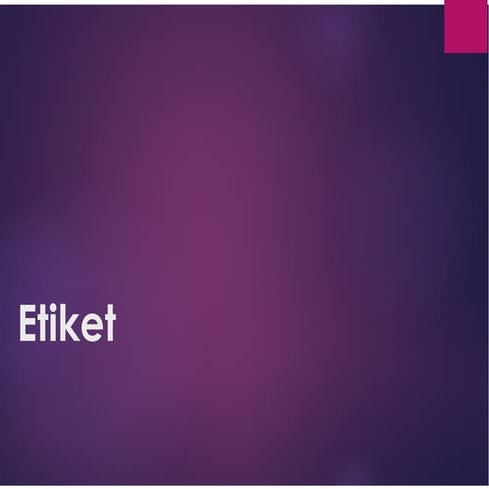 Etiket