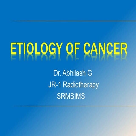 Etiology of Cancer