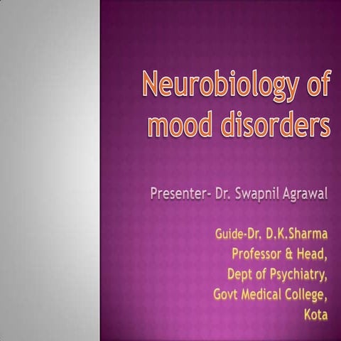 Etiology of mood disorder by swapnil agrawal