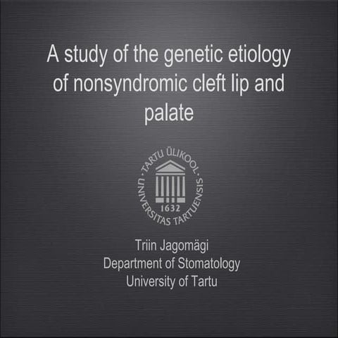 Etiology of oral clefts in estonia