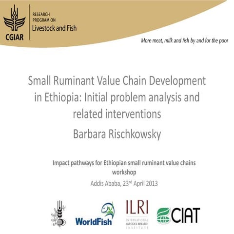 Small Ruminant Value Chain Development in Ethiopia: Initial problem analysis ...