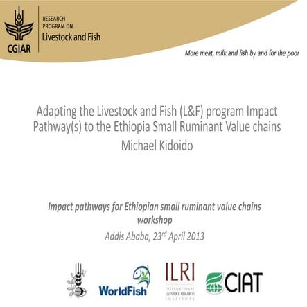 Adapting the Livestock and Fish (L&F) program Impact Pathway(s) to the Ethiop...