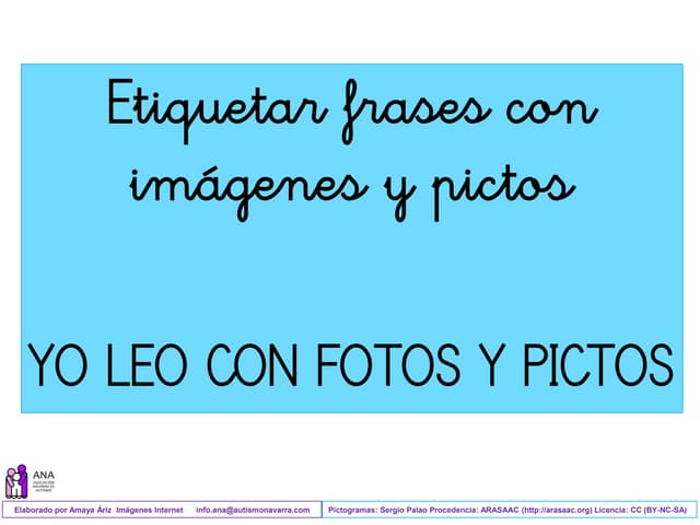 Etiquetar frases con imagen y picto...