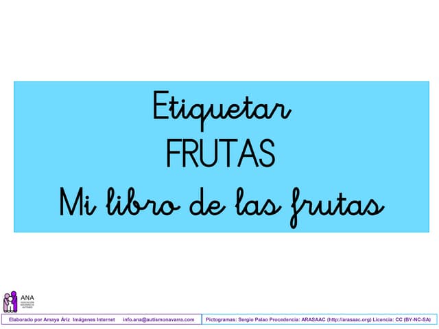 Etiquetar frutas, por amaya áriz