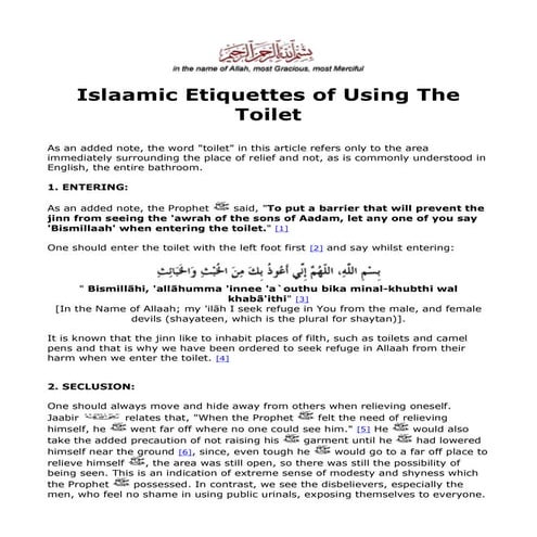 Etiquettes of using toilet