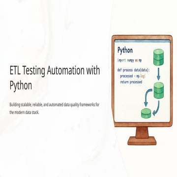 ETL Testing Automation with Python hands-on experience with real-world ...