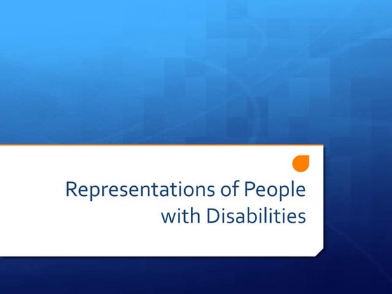 Disability in movies | PPTX