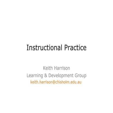 A guide to instructional practice in teaching & learning