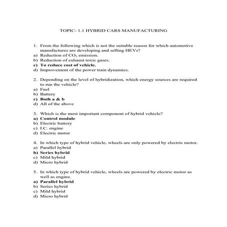 Etm(22652) topic 1.1- hybrid vehicles