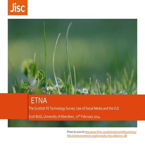 ETNA: The Scottish FE Technology Survey - Use of Social Media and the VLE