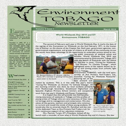 Environment Tobago Newsletter March 2010 | PDF